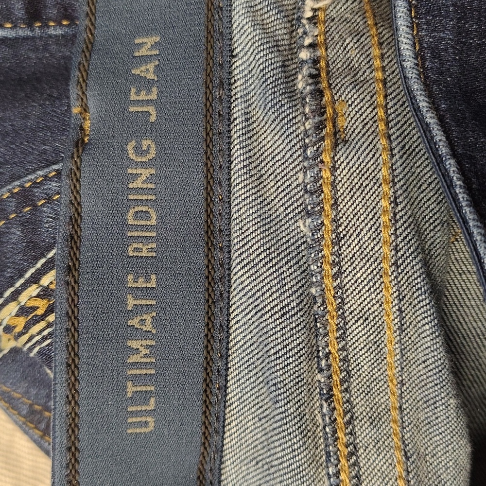Wrangler Q Baby Ultimate Riding Jean Dark Wash Boot Cut Jeans - Picture 11 of 13